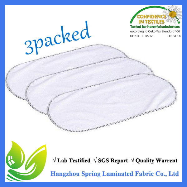 Bamboo Diaper Changing Pad Liner 3-Pack, Hypoallergenic, Antibacterial and Waterproof
