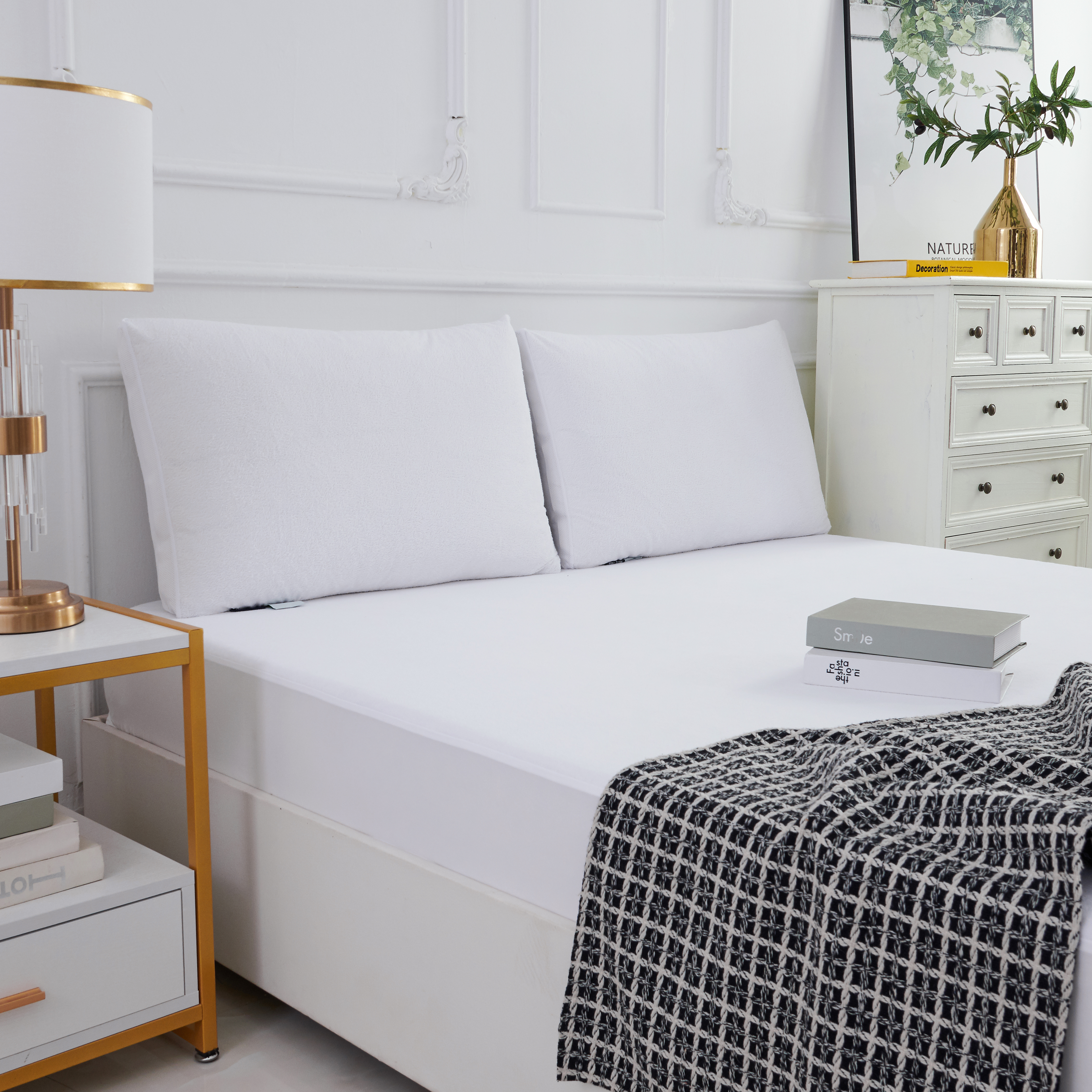 White Water Resistant Terry Waterproof Mattress Protector