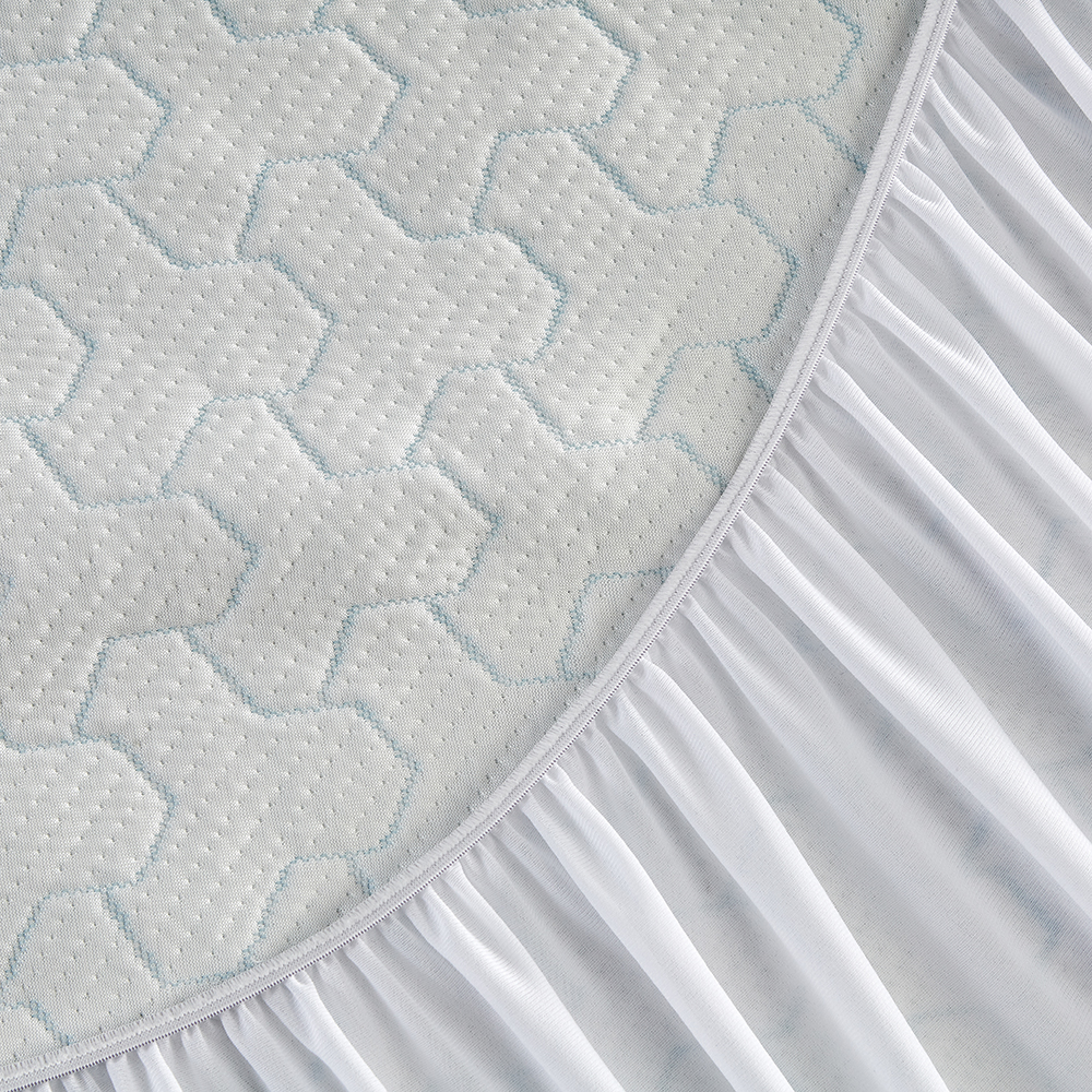 Dust Mite Antibacterial Waterproof Jacquard Breathable Air Fabric Mattress Protector 
