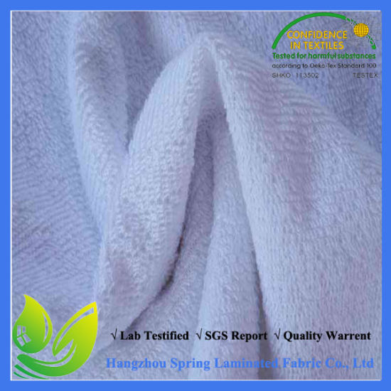 Waterproof White Terry Cloth Coated Fabric