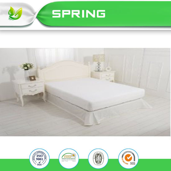 Fitted Queen Size Waterproof Terry Cloth PU Laminated Cover Mattress
