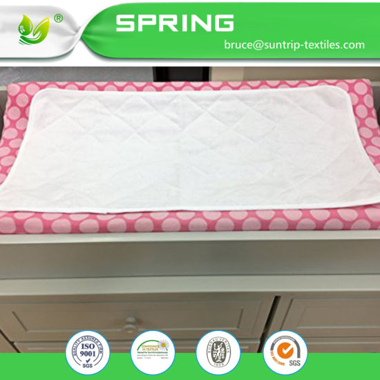 Soft Bamboo Terry Cloth or Waterproof TPU Baby Changing Pad Liners Reversible
