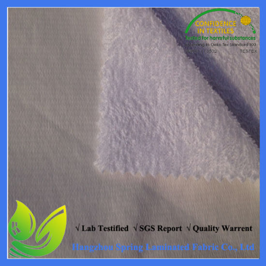 China Factory TPU Laminated Cotton Terry / Types of Waterproof Fabrics