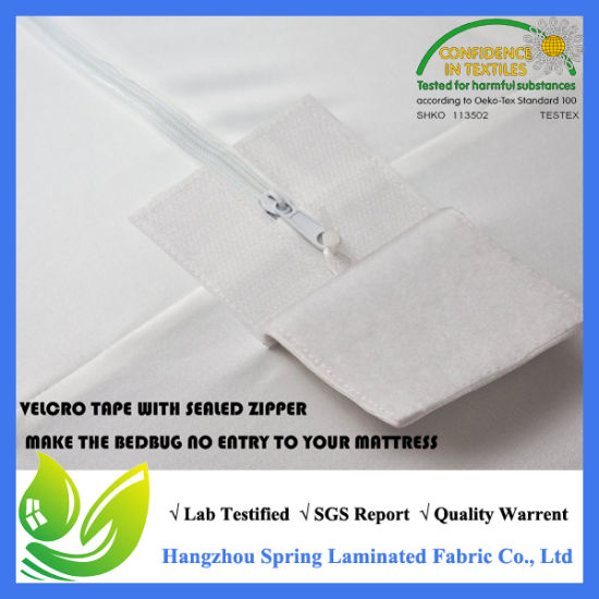 Lab Certified Terry Bed Bug Proof Anti-Bacterial Zipper Sealed Mattress Encasement