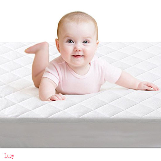Ultra Soft Waterproof From Bamboo Rayon Fiber Fitted Waterproof TPU Protector Crib Mattress Pad Cover