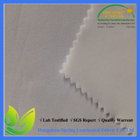 Waterproof Breathable PU Laminated Fabric for Mattress Protector