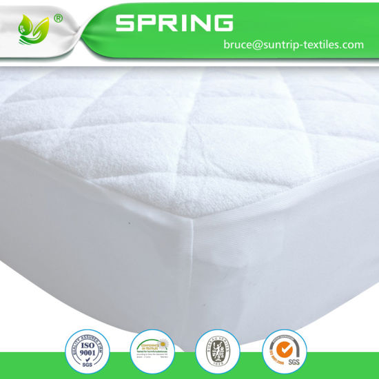 Mattress Protector - 100% Waterproof, Hypoallergenic - Premium Fitted Cotton Terry Cover