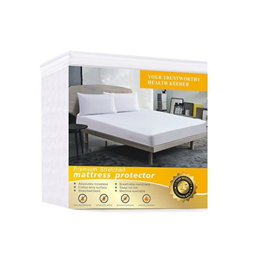 Twin Size Fitted 8&quot; - 21&quot; Deep Pocket Waterproof Mattress Protector, Mattress Cover