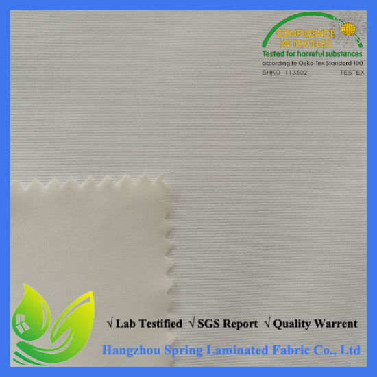 60GSM 100% Polyester Knitted Single Side Fabric, Waterproof and Machine Washable for Mattress Protectors
