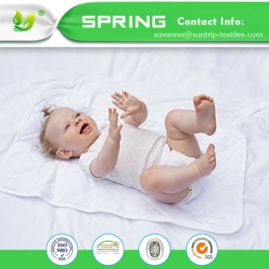 Baby Toddler Home Fitted White Crib Mattress Pad Cover Waterproof Protector Pad