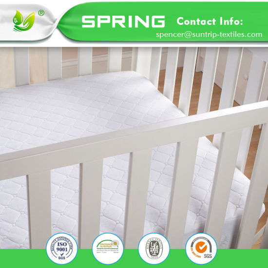 Hangzhou Textile Favorable Price Cotton Waterproof 100% Bed Bug Proof Baby Crib Mattress Encasement with TPU