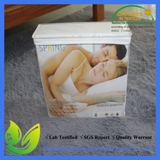 Natural Cotton Machine Washable Polyester Jacquard Deep Pocket Mattress Cover