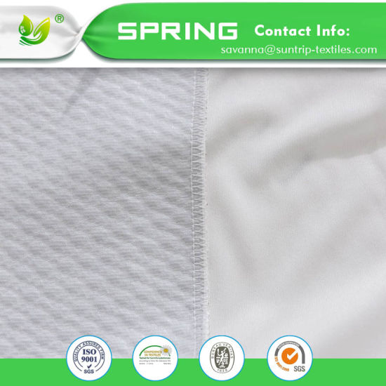 Soft Bed Cover Breathable Fabric Bamboo Mattress Protector Waterproof Dust Mite