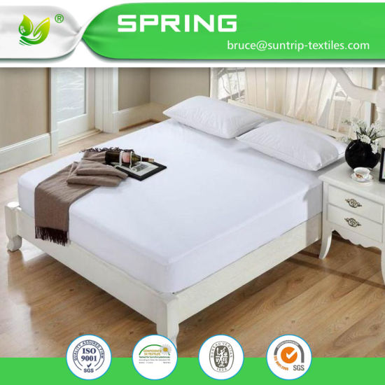 Hypoallergenic Soft Waterproof Bamboo Cotton Jersey Mattress Cover Protector